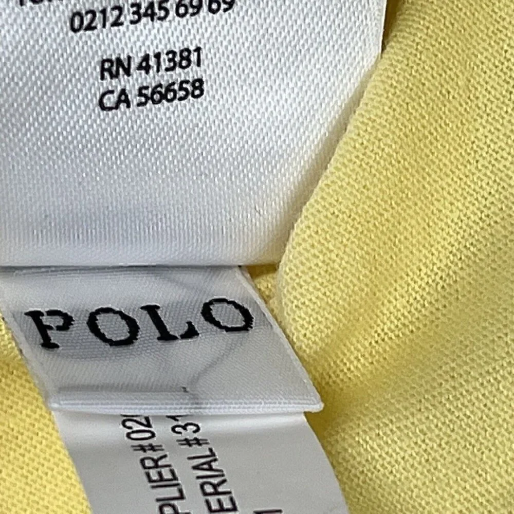 NEW Polo Ralph Lauren Polo Bear T-Shirt Girls Medium 8/10 Yellow Banana Peel